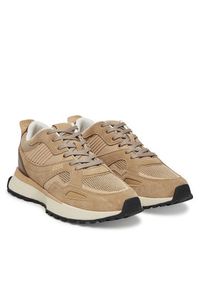 BOSS Sneakersy Jonah 50542119 Beżowy. Kolor: beżowy. Materiał: zamsz, skóra
