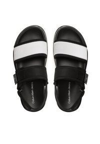 Calvin Klein Jeans Sandały Sandal Doublebar Hardware YM0YM00643 Czarny. Kolor: czarny. Materiał: materiał #5