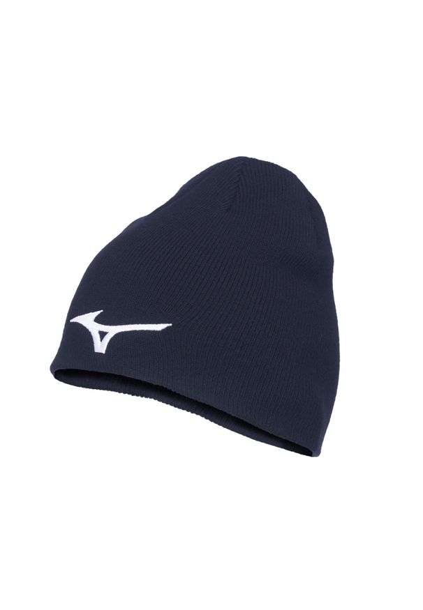 Czapka Mizuno Promo Beanie. Kolor: niebieski. Styl: sportowy