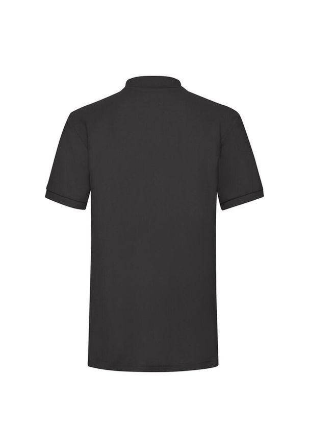 FRUIT OF THE LOOM - Męska Koszulka Polo O Wysokiej Gramaturze. Typ kołnierza: polo. Kolor: czarny