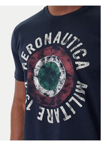 Aeronautica Militare T-Shirt 261TS2538UJ00727 Granatowy Regular Fit. Kolor: niebieski. Materiał: bawełna #5