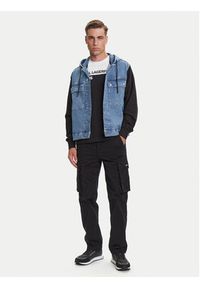 Karl Lagerfeld Jeans Kurtka jeansowa A3M14007 Niebieski Regular Fit. Kolor: niebieski. Materiał: bawełna #4