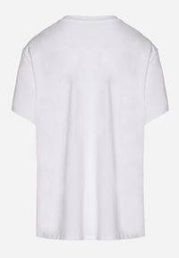 Born2be - Biały T-shirt z Bawełny w Klasycznym Stylu Tulseli. Okazja: na co dzień. Kolor: biały. Materiał: bawełna. Styl: klasyczny #6