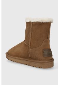 Pepe Jeans śniegowce zamszowe DISS FRESH W kolor brązowy PLS50500. Nosek buta: okrągły. Kolor: brązowy. Materiał: zamsz #2