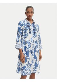 Iconique Sukienka koszulowa Romina IC26-037 Niebieski Regular Fit. Kolor: niebieski. Materiał: wiskoza. Typ sukienki: koszulowe #1