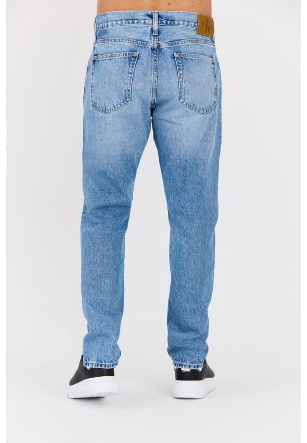 Calvin Klein - CALVIN KLEIN Błękitne męskie jeansy Slim Straight, Rozmiar 32/34. Kolor: niebieski