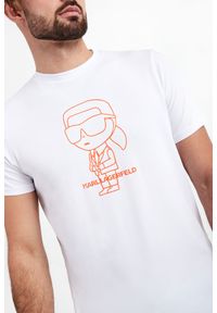 Karl Lagerfeld - T-shirt męski KARL LAGERFELD. Materiał: bawełna, włókno. Wzór: nadruk