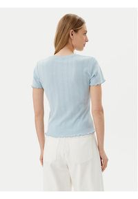 Pieces T-Shirt Fia 17155480 Błękitny Regular Fit. Kolor: niebieski. Materiał: syntetyk #8