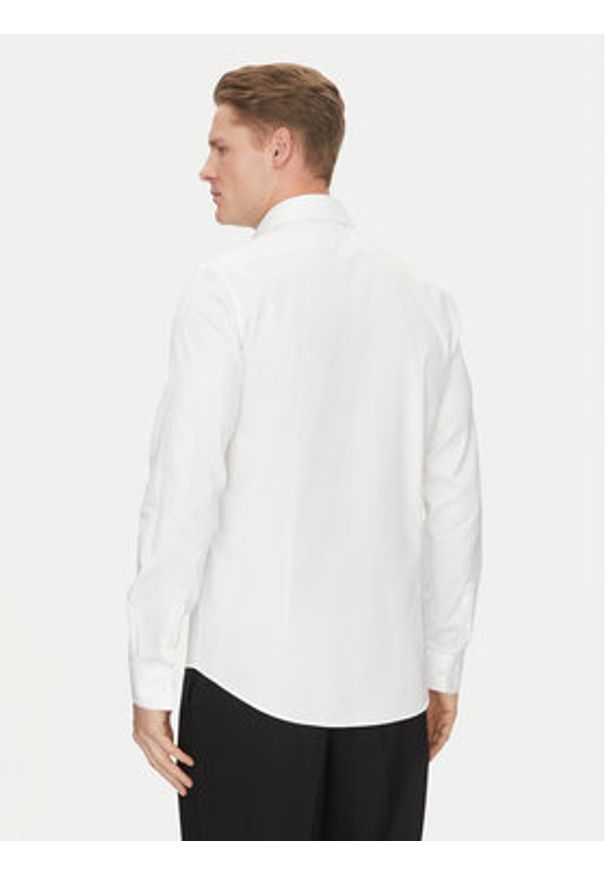 Calvin Klein Koszula K10K114298 Biały Slim Fit. Kolor: biały. Materiał: syntetyk, bawełna