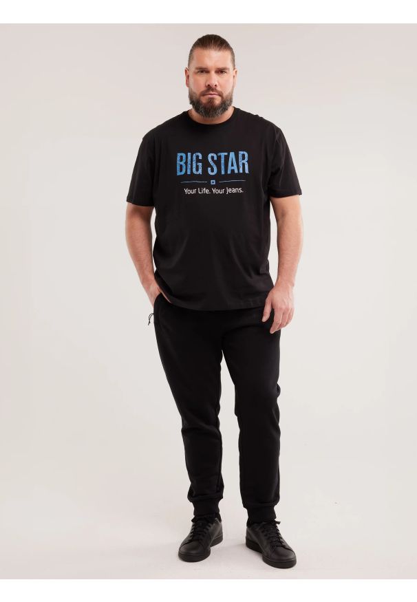 Big-Star - Spodnie męskie dresowe czarne Pylyp 906. Kolor: czarny. Materiał: dresówka