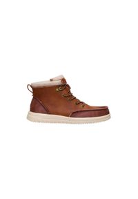 ENDURE - Buty HEY DUDE BRADLEY CLASSIC TUMBLED Brązowy. Kolor: brązowy. Materiał: tkanina, skóra