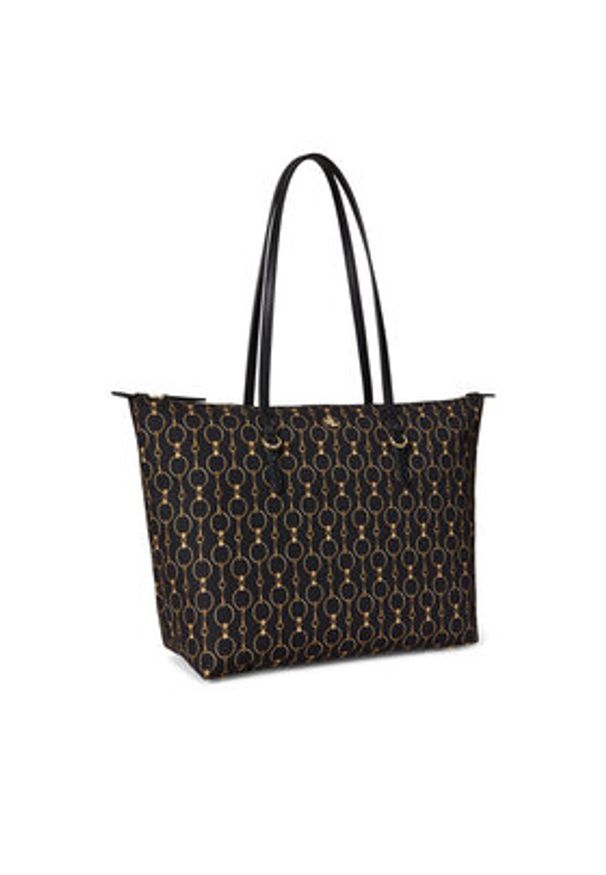 Lauren Ralph Lauren - LAUREN RALPH LAUREN Torebka 431916737040 Czarny. Kolor: czarny. Materiał: skórzane