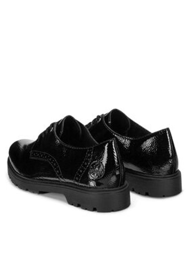 Rieker Oxfordy 45502-00 Czarny. Kolor: czarny. Materiał: skóra