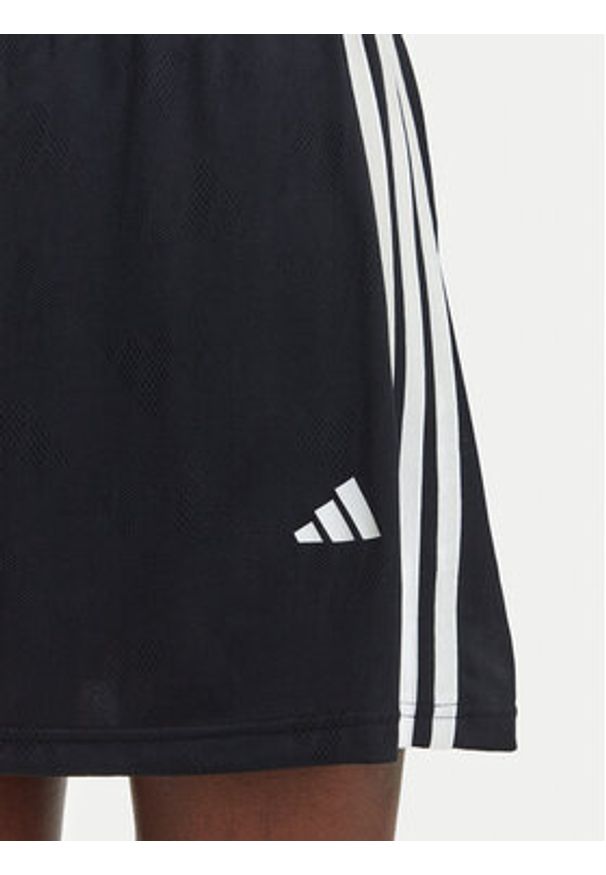Adidas - adidas Spódnica mini Stadium 3-Stripes Tennis Inspired Jacquard JL7171 Czarny Regular Fit. Kolor: czarny. Materiał: syntetyk