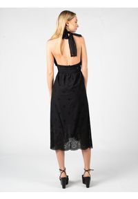 Pinko Sukienka | 102077 A19I | Kobieta | Czarny. Kolor: czarny. Materiał: bawełna. Wzór: haft. Długość: midi