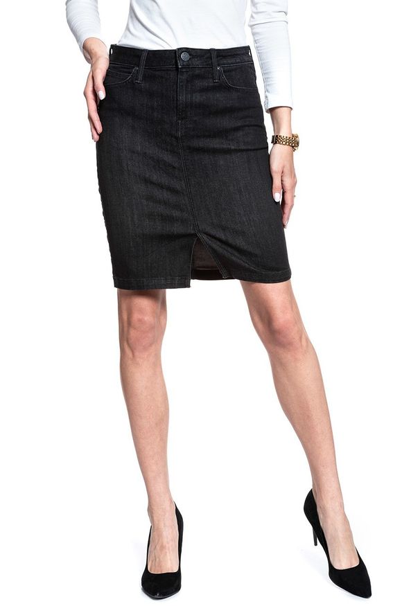 Lee - SPÓDNICA JEANSOWA LEE PENCIL SKIRT BLACK ORRICK L38GDWJN 112108169. Materiał: jeans
