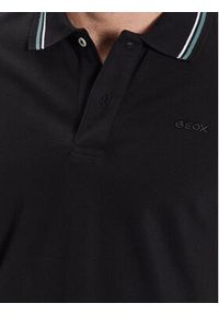 Geox Polo Piquet M3510A-T2649 F9000 Czarny Regular Fit. Typ kołnierza: polo. Kolor: czarny. Materiał: bawełna