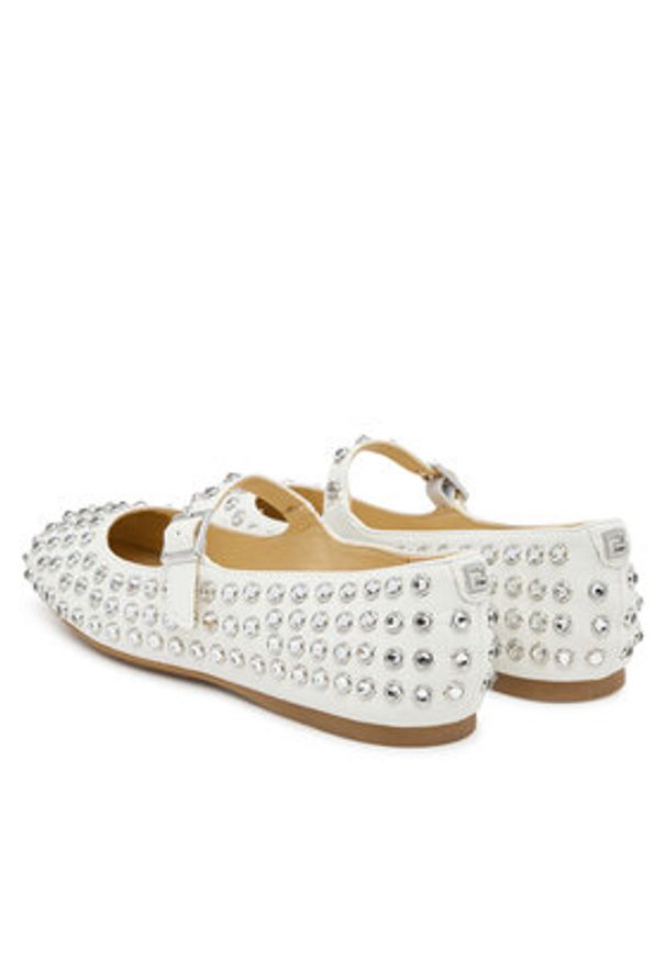 Guess Baleriny FLTKDL ELE02 Biały. Kolor: biały. Materiał: skóra