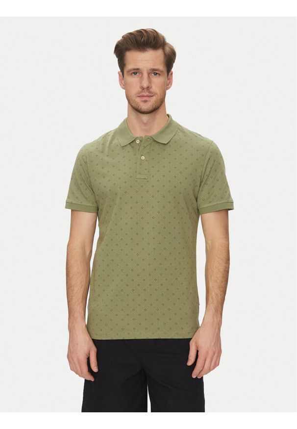 Blend Polo 20718261 Zielony Regular Fit. Typ kołnierza: polo. Kolor: zielony. Materiał: bawełna