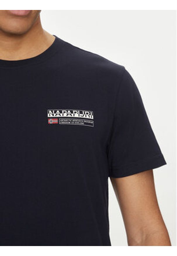 Napapijri T-Shirt Kasba NP0A4HQQ Granatowy Regular Fit. Kolor: niebieski. Materiał: bawełna
