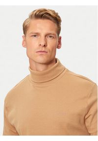 Hechter Paris Golf 75001 142905 Beżowy Regular Fit. Typ kołnierza: golf. Kolor: beżowy. Materiał: bawełna #4