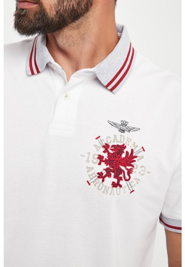 Aeronautica Militare - Polo męskie AERONAUTICA MILITARE. Typ kołnierza: polo