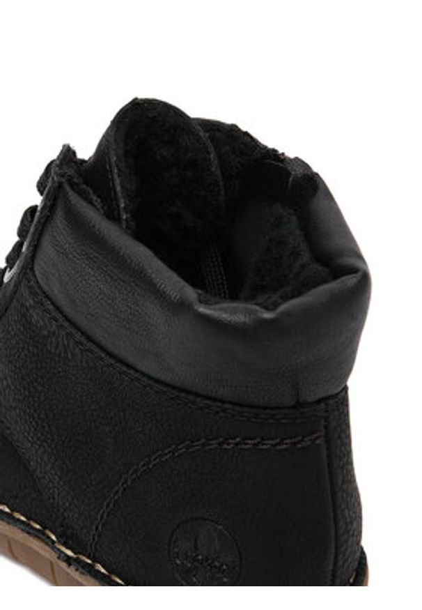 Rieker Trzewiki 73303-00 Czarny. Kolor: czarny. Materiał: materiał, syntetyk