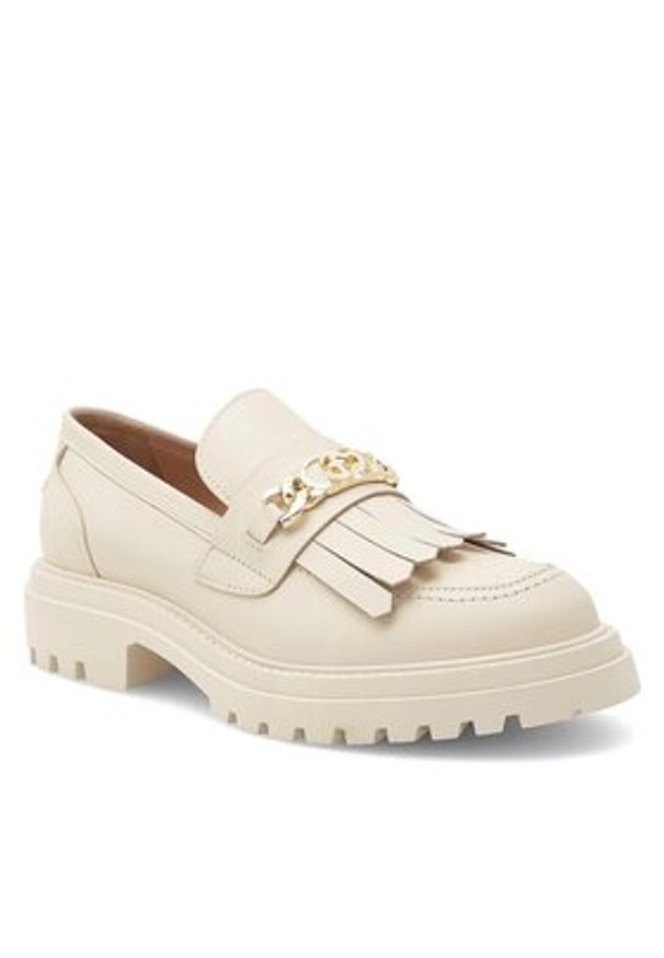 Eva Minge Loafersy ANGE-1018 Beżowy. Kolor: beżowy. Materiał: skóra