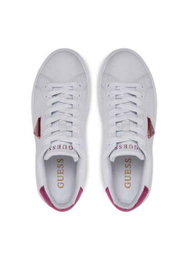 Guess Sneakersy FLJD12 LEA12 Biały. Kolor: biały. Materiał: skóra