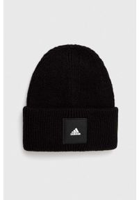 adidas Performance czapka kolor czarny z grubej dzianiny. Kolor: czarny. Materiał: dzianina #1