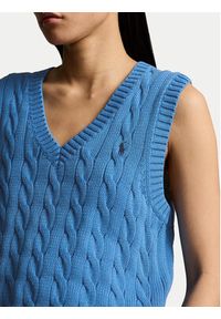 Polo Ralph Lauren Sweter 211906205003 Niebieski Regular Fit. Typ kołnierza: polo. Kolor: niebieski. Materiał: bawełna #2