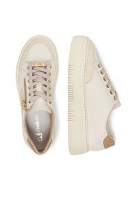 Rieker Sneakersy M1912-80 Écru. Kolor: kremowy. Materiał: skóra, syntetyk #2