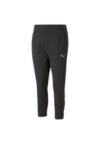 Spodnie Dresowe Sportowe Damskie Puma Evostripe. Kolor: czarny. Materiał: dresówka. Sport: fitness