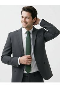 Krawat Męski - Angelo di Monti - Ciemna Zieleń, Drobny Wzór. Materiał: tkanina. Styl: elegancki, wizytowy #3