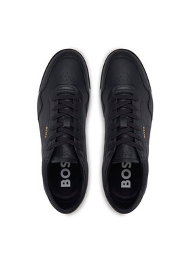 BOSS Sneakersy Titanium 50536525 Granatowy. Kolor: niebieski. Materiał: skóra