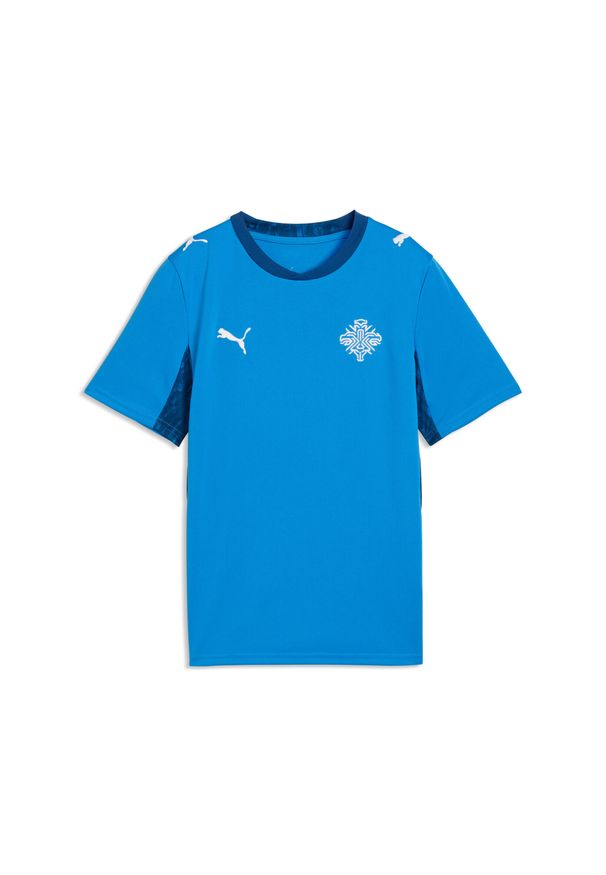 Puma - Młodzieżowa koszulka domowa reprezentacji Islandii 2026 PUMA. Kolor: niebieski. Sport: piłka nożna