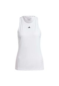 Adidas - Koszulka Designed for Training Tank. Kolor: biały. Materiał: materiał. Sport: fitness