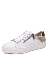 Rieker Sneakersy L59A1-81 Biały. Kolor: biały. Materiał: skóra #6