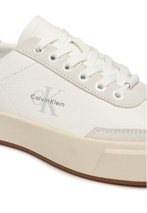 Calvin Klein Sneakersy Basket Cups Lup Wt Lth Su HW0HW02984 Biały. Kolor: biały. Materiał: skóra