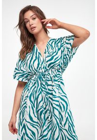 Max Mara Beachwear - Sukienka we wzory Dorotea MAX MARA BEACHWEAR