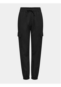 only - ONLY Spodnie dresowe Caro 15310987 Czarny Cargo Fit. Kolor: czarny. Materiał: wiskoza #5