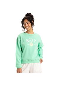 Roxy - Bluza z okrągłym dekoltem dla Kobiety PERFECT PLACE BRUSHED Zielony. Kolor: zielony. Materiał: materiał, poliester, bawełna