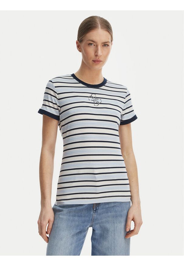 Guess T-Shirt W6GI18 K3040 Niebieski Classic Fit. Kolor: niebieski. Materiał: syntetyk