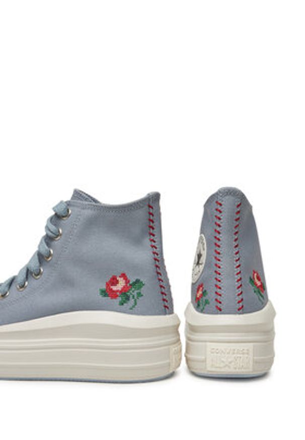 Converse Trampki Chuck Taylor All Star Move Platform Rose A12571C Szary. Kolor: szary. Materiał: materiał. Obcas: na platformie