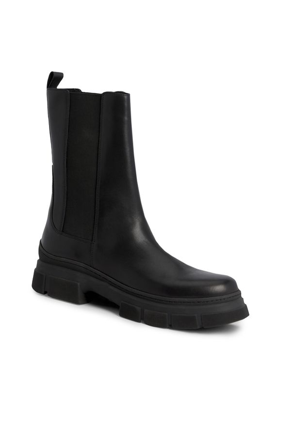 TOMMY HILFIGER - Sztyblety Tommy Hilfiger Essential Leather Chelsea Boot FW0FW07490 Black BDS. Kolor: czarny