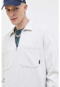 Hollister Co. bluza męska kolor szary melanżowa. Kolor: szary. Długość: krótkie. Wzór: melanż #4