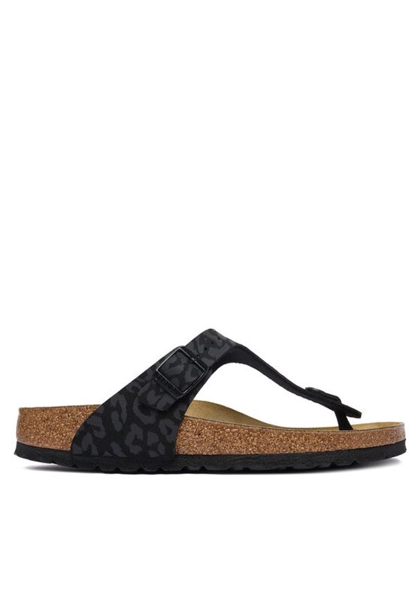 Birkenstock Japonki Gizeh 1032082 Czarny. Kolor: czarny. Materiał: skóra