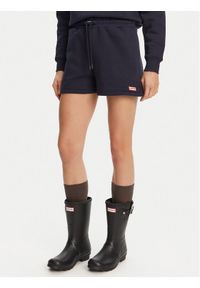 Hunter Szorty sportowe Lunan HARW0058251 Granatowy Regular Fit. Kolor: niebieski. Materiał: bawełna
