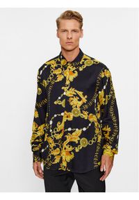 Versace Jeans Couture Koszula 75GAL2R0 Czarny Regular Fit. Kolor: czarny. Materiał: bawełna #1