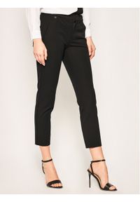 Lauren Ralph Lauren Spodnie materiałowe 200747991001 Czarny Slim Fit. Kolor: czarny. Materiał: materiał, wiskoza, bawełna